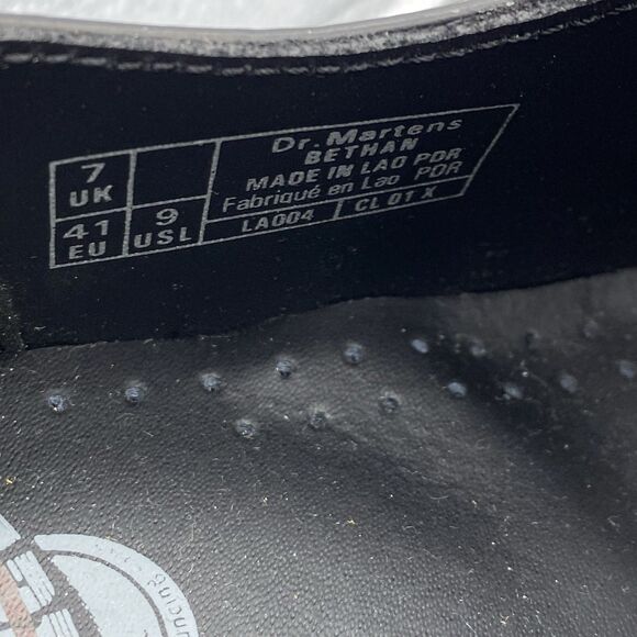 Dr Martens Bethan Platform Shoes Women 9 EU 41 Black Buckle Mary Jane Boho NWOB - Picture 11 of 12